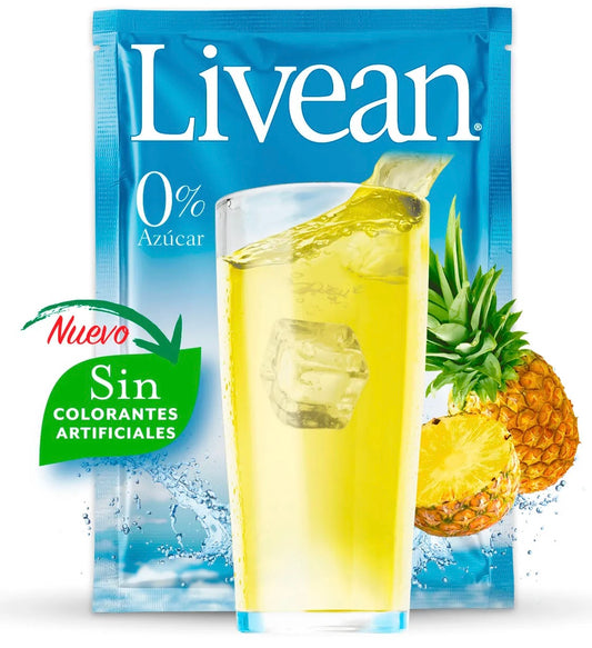 Caja jugos en polvo livean piña