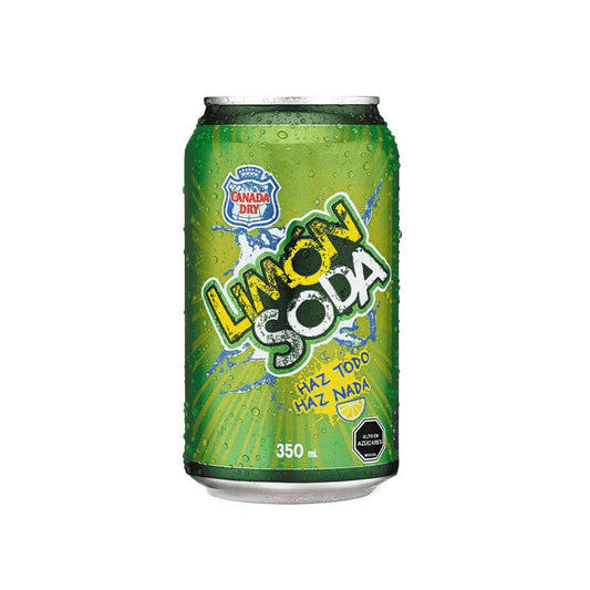 Bebida limón soda lata